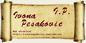 Ivona Pešaković vizit kartica